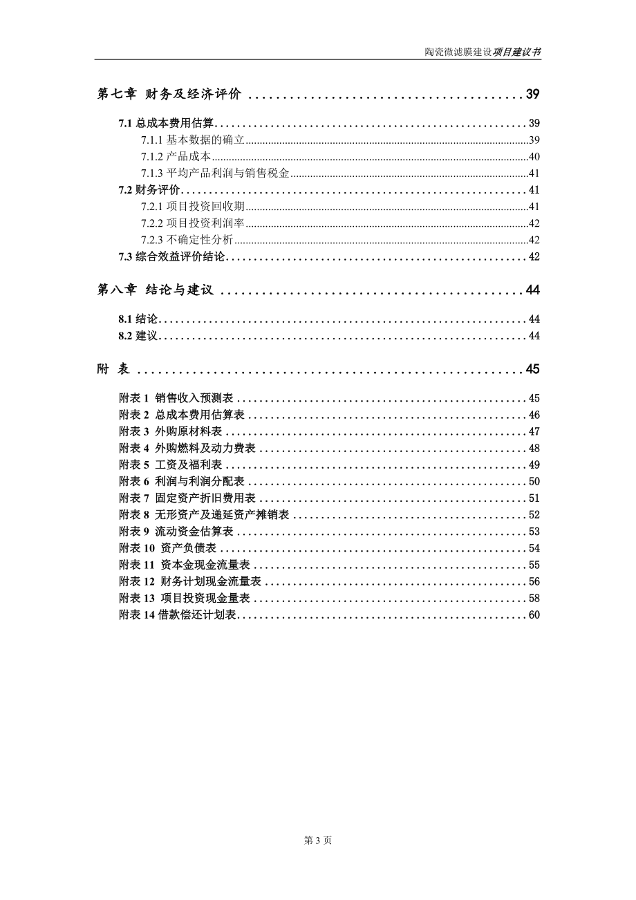 陶瓷微滤膜项目项目建议书写作范本_第4页